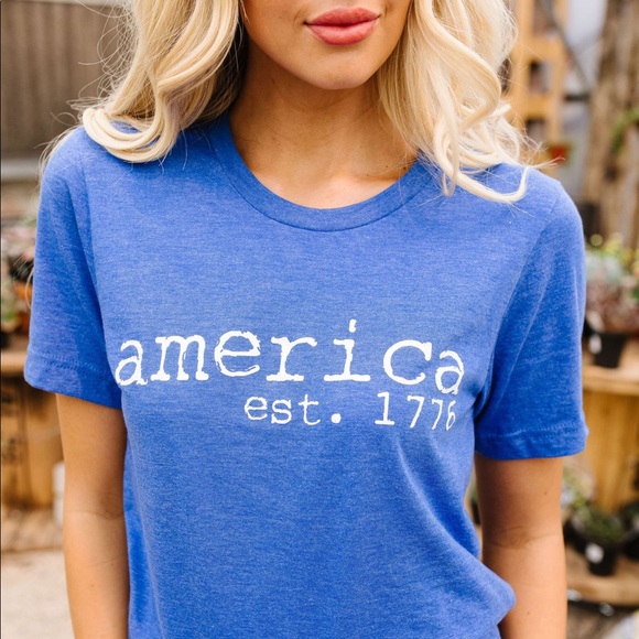 America est. 1776 Graphic Tee in Blue - Picture 5 of 9